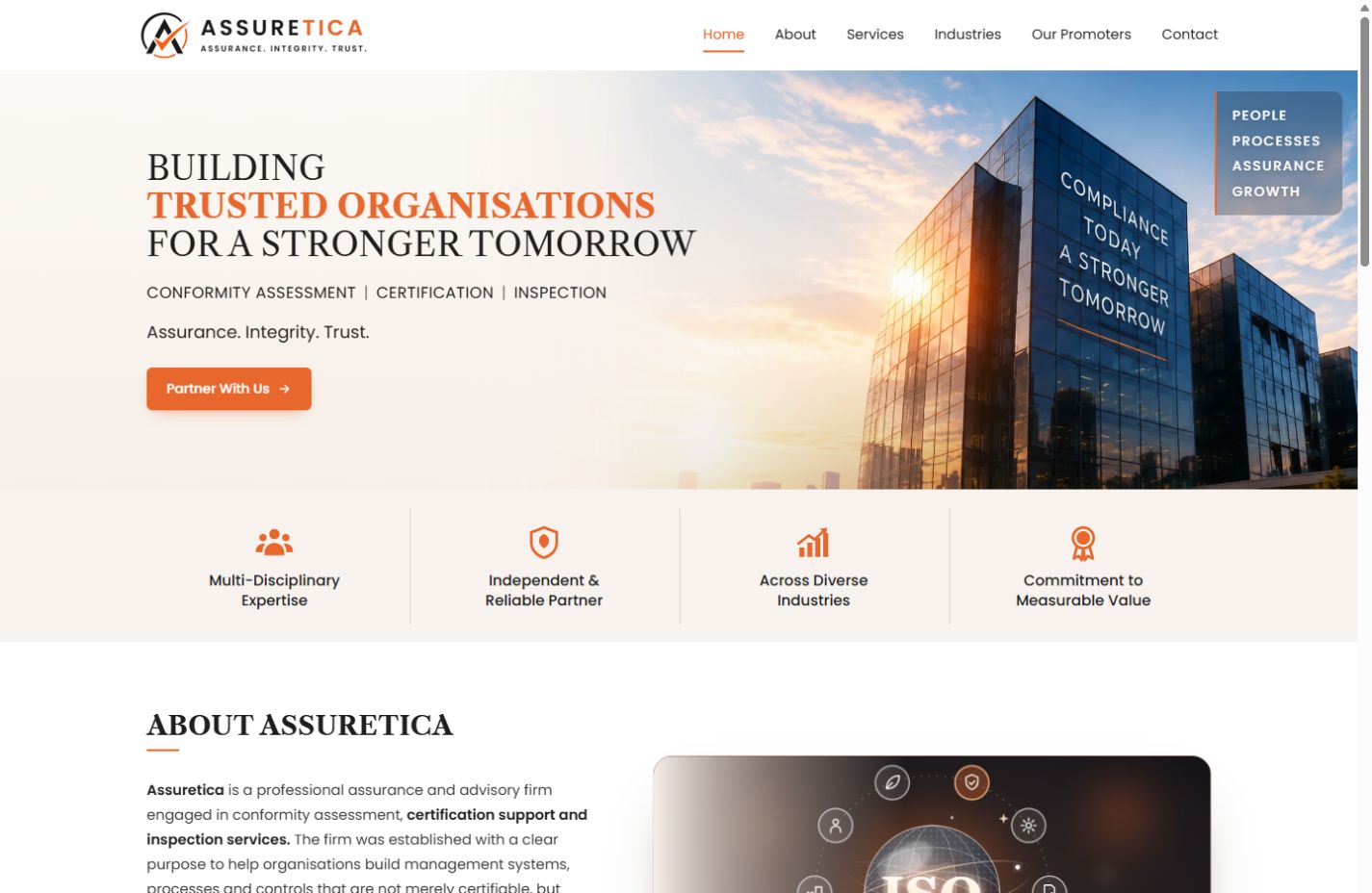 Assuretica website preview