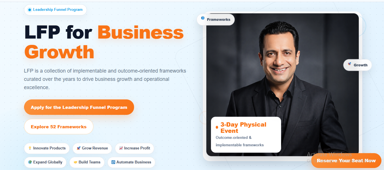 Bada Business landing page preview