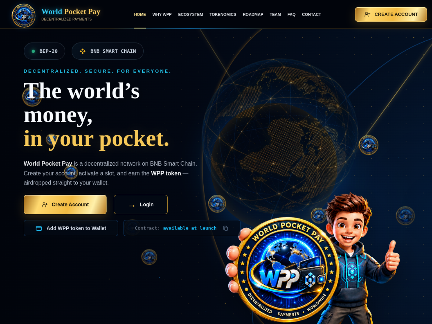 World Pocket Pay business startup landing page preview