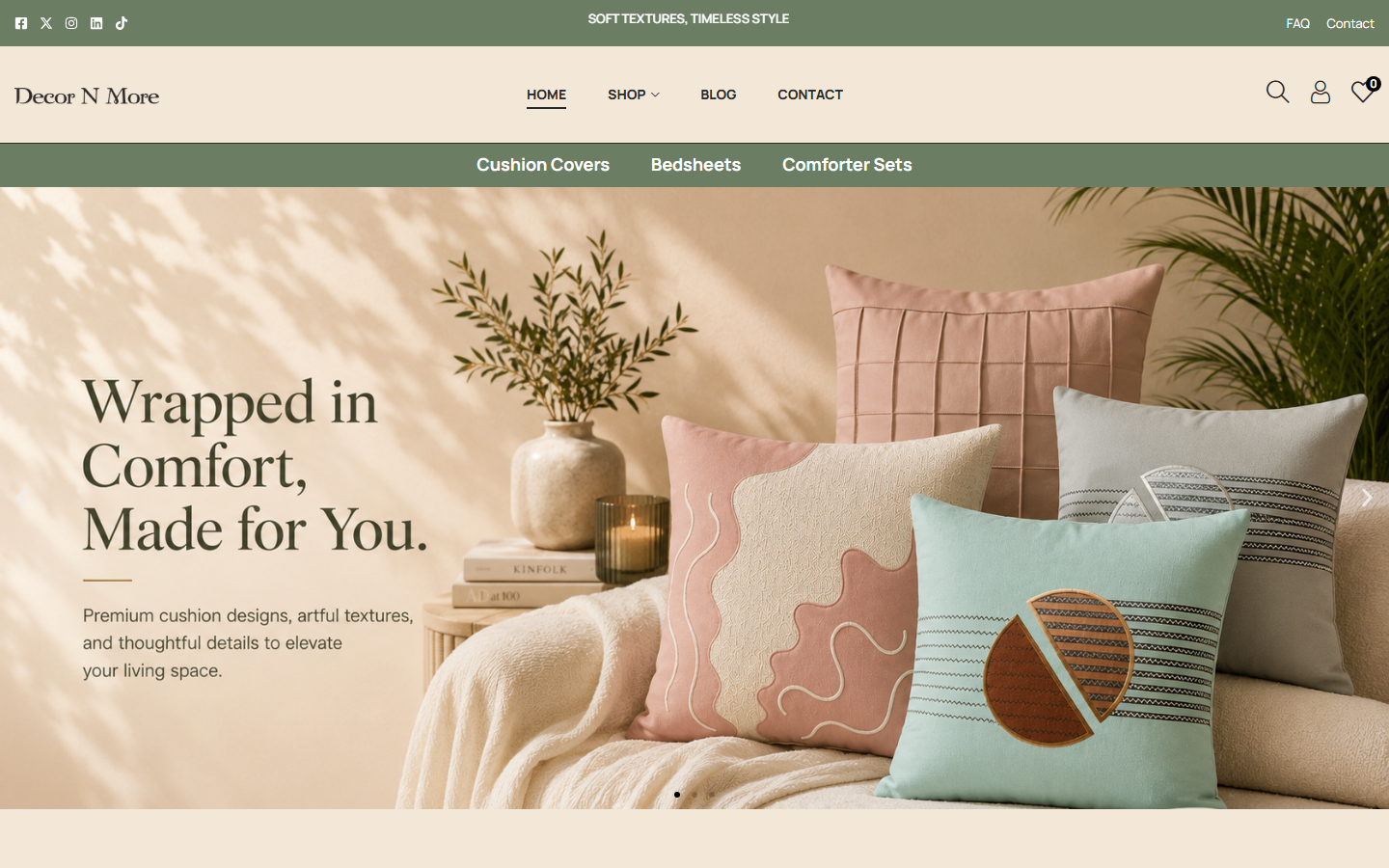 Decor N More premium home decor online store preview