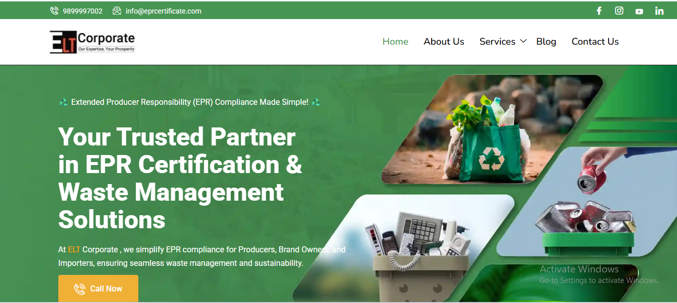 EPR Certificate industry website preview