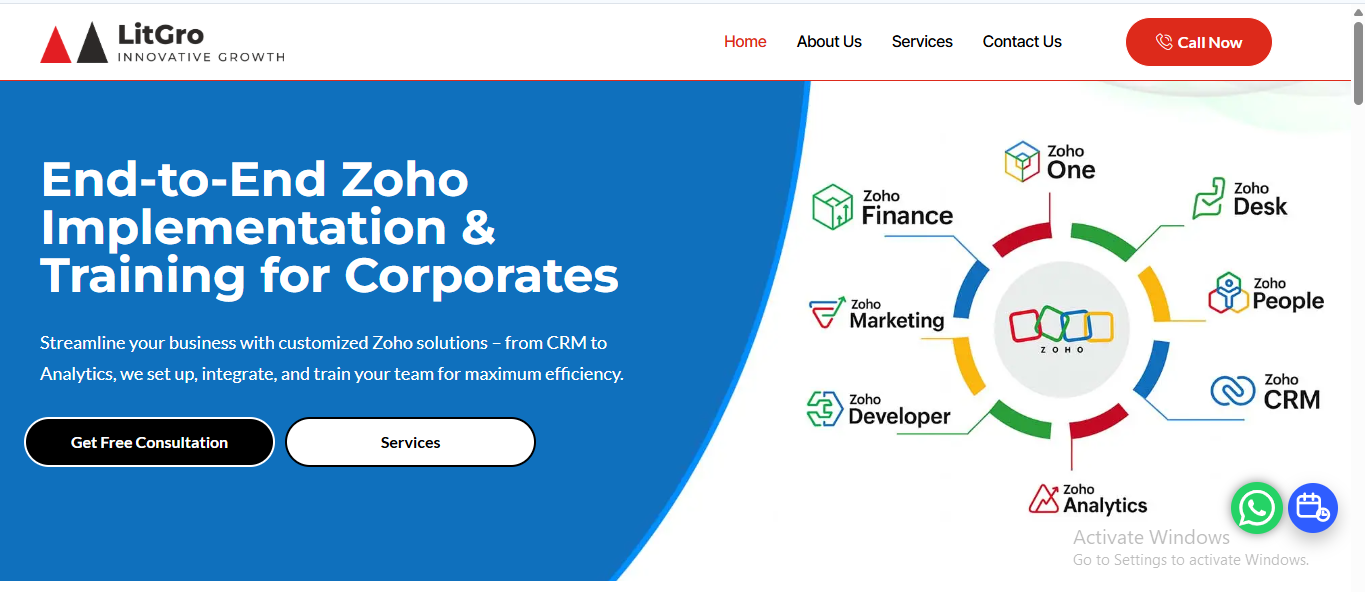LitGro technology partner website preview
